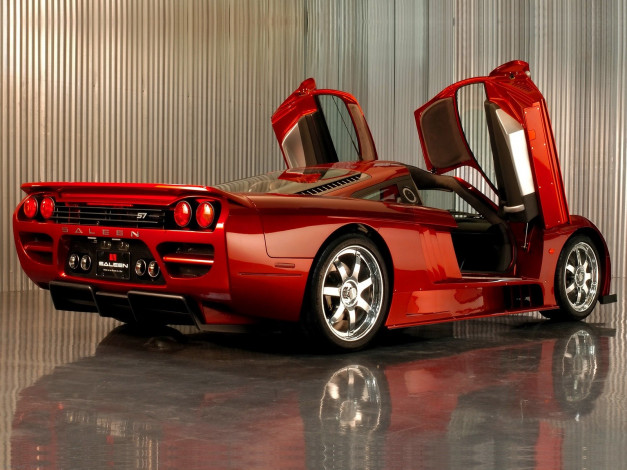 Обои картинки фото автомобили, saleen, красный
