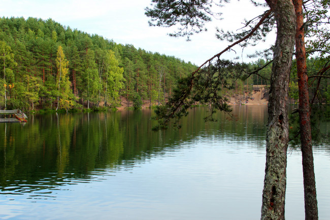 Обои картинки фото семиозерье, карельский, перешеек, природа, реки, озера, озеро, лес, трава