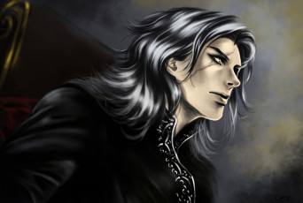 Картинка фэнтези люди лицо шрам парень арт