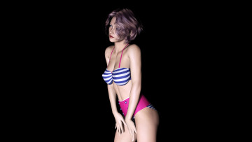 Картинка 3д+графика люди+ people девушка фон взгляд