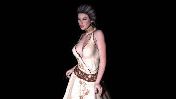 Картинка 3д+графика люди+ people платье фон взгляд девушка