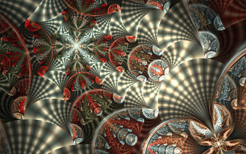 Картинка 3д+графика фракталы+ fractal цвета фон узор