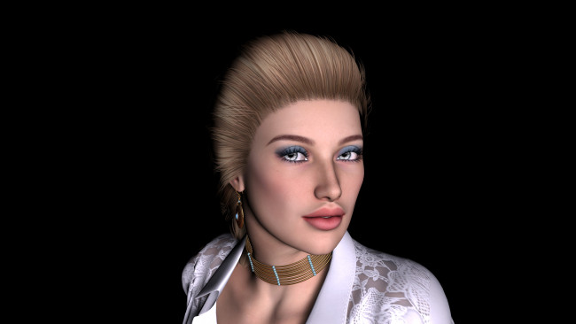 Обои картинки фото 3д графика, люди , people, девушка, фон, взгляд