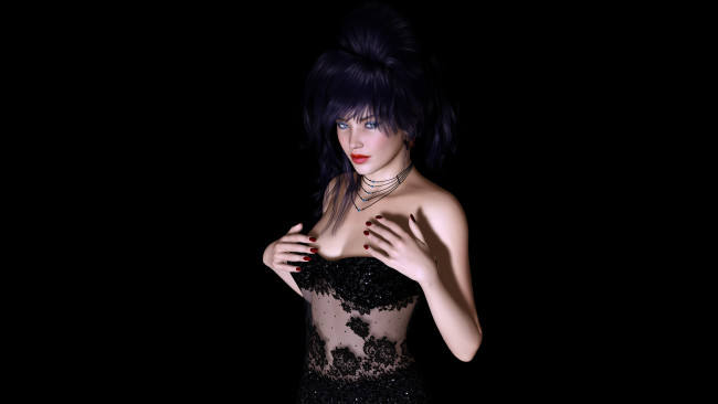 Обои картинки фото melanie, 3д графика, люди , people, девушка, фон, взгляд