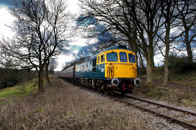 Обои картинки фото техника, поезда, железная, дорога, локомотив, состав