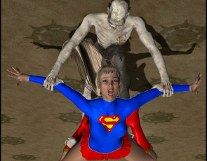 обоя 3д графика, фантазия , fantasy, фон, взгляд, девушка, зомби