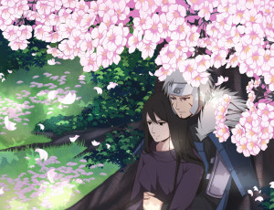 Картинка разное арты цветы арт романтика наруто аниме пара