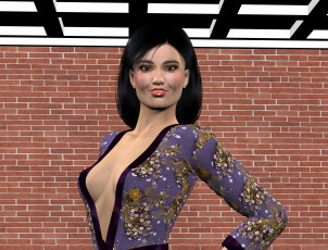 Картинка 3д+графика люди+ people фон взгляд девушка