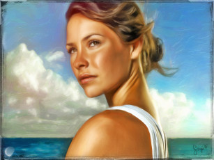 Картинка рисованное живопись эванджелин лилли evangeline lilly