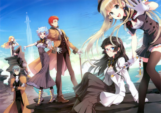 Картинка butterfly+dream аниме unknown +другое парни девушки nardack арт радость небо облака океан