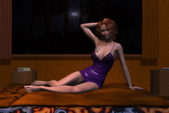 Картинка 3д+графика люди+ people взгляд фон девушка