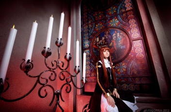 Картинка разное cosplay+ косплей арт свечи девушка idamaria selena+adorian