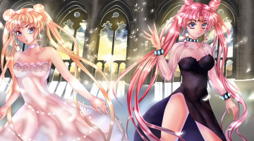 Картинка sailor+moon разное арты девушки взгляд фон волосы окна