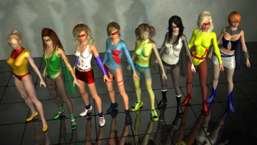 Картинка 3д+графика фантазия+ fantasy девушки взгляд фон команда