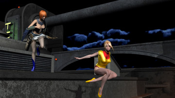 Картинка 3д+графика фантазия+ fantasy девушки взгляд фон