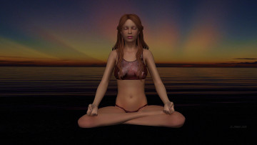 Картинка 3д+графика люди+ people взгляд девушка поза фон