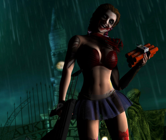 Обои картинки фото 3д графика, существа , creatures, девушка, взгляд, фон, оружие, кровь