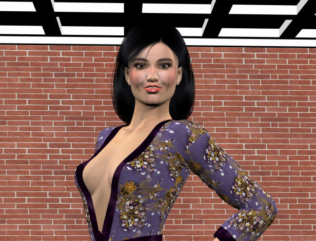 Обои картинки фото 3д графика, люди , people, фон, взгляд, девушка