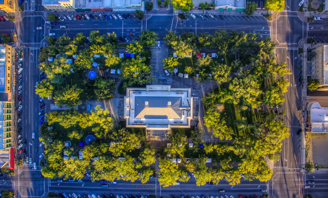 Обои картинки фото города, - панорамы, вид, сверху, arizona, prescott