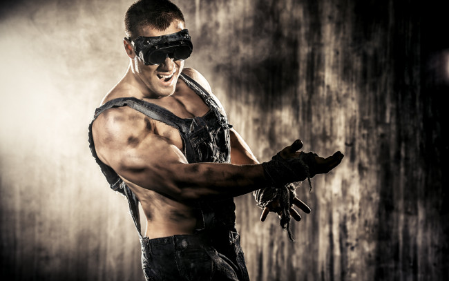 Обои картинки фото мужчины, - unsort, комбинезон, очки, работяга, чумазый, парень