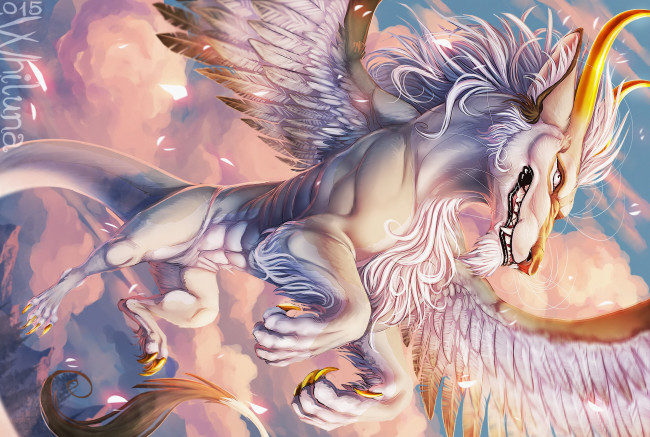 Обои картинки фото рисованное, животные,  сказочные,  мифические, зверь