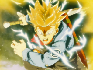 Картинка аниме dragon+ball парень фон взгляд