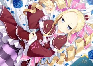 Картинка аниме re +zero+kara+hajimeru+isekai+seikatsu фон взгляд девушка