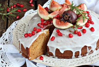 Картинка еда пироги пирог глазурь гранат инжир