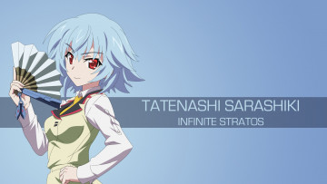 обоя аниме, infinite stratos, фон, взгляд, девушка