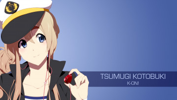 Картинка аниме k-on девушка взгляд фон