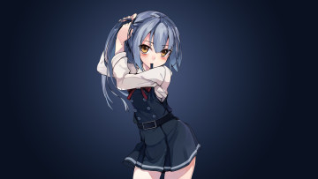 Картинка аниме kantai+collection фон взгляд девушка