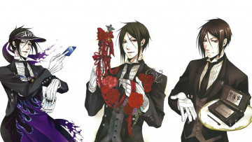 Картинка аниме kuroshitsuji себастьян