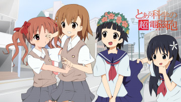 Картинка аниме toaru+majutsu+no+index взгляд фон девушки