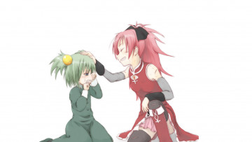 Картинка mahou+shoujo+madoka+magika аниме взгляд фон девушки