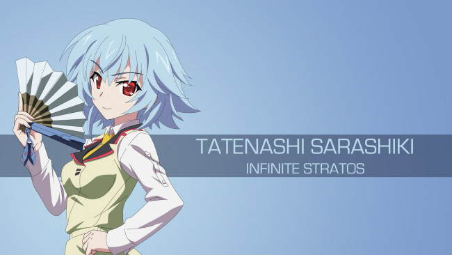 Обои картинки фото аниме, infinite stratos, фон, взгляд, девушка