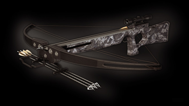 Обои картинки фото оружие, 3d, арбалет