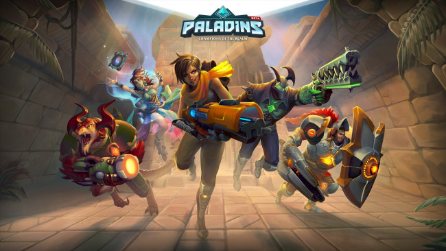 Обои картинки фото paladins, видео игры, онлайн, шутер, action