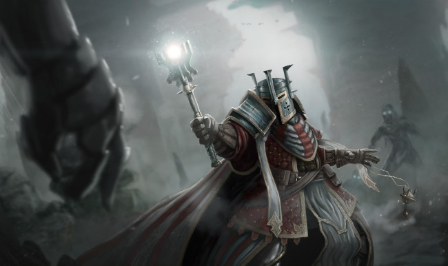 Обои картинки фото фэнтези, маги,  волшебники, маг, существа, магия, шлем