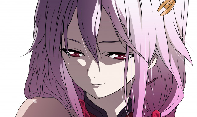 Обои картинки фото аниме, guilty gear, девушка, взгляд, фон