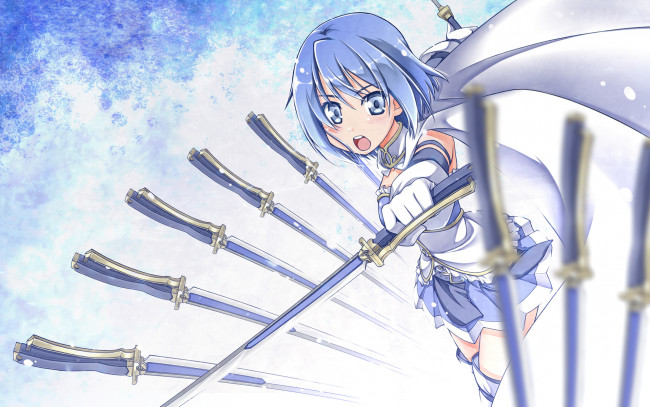 Обои картинки фото аниме, mahou shoujo madoka magika, девушка, взгляд, фон