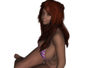 обоя 3д графика, люди , people, девушка, взгляд, фон