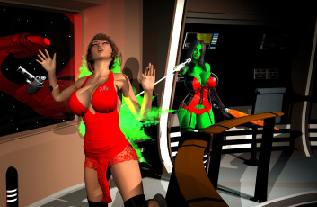 Картинка 3д+графика фантазия+ fantasy девушки взгляд фон