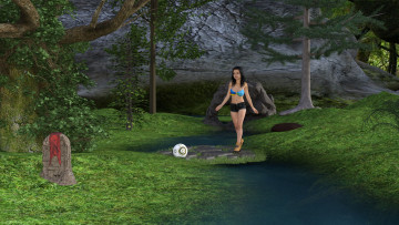 Картинка 3д+графика люди+ people фон взгляд девушка