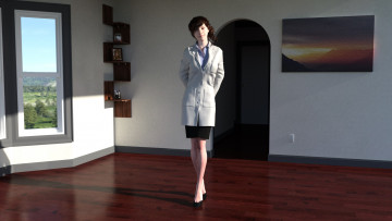 Картинка 3д+графика люди+ people фон взгляд девушка