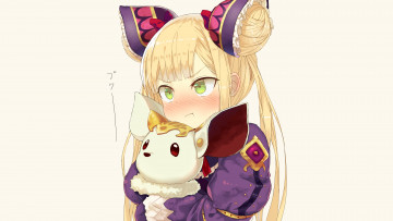 Картинка аниме животные +существа девочка