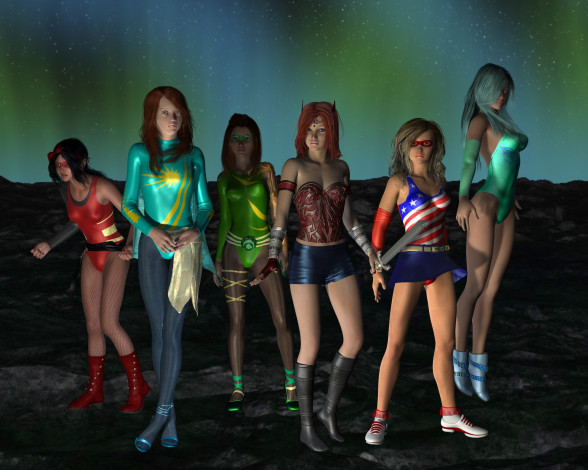 Обои картинки фото 3д графика, фантазия , fantasy, взгляд, девушки, фон