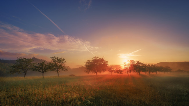 Обои картинки фото природа, восходы, закаты, простор