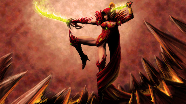 Обои картинки фото 3д графика, фантазия , fantasy, девушка, фон, униформа, меч