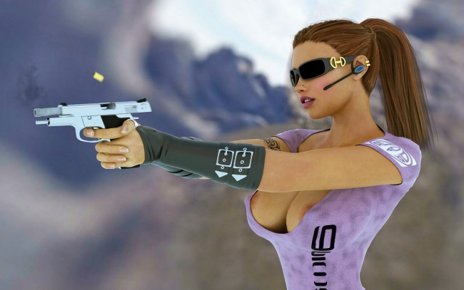 Обои картинки фото 3д графика, люди , people, взгляд, девушка, фон