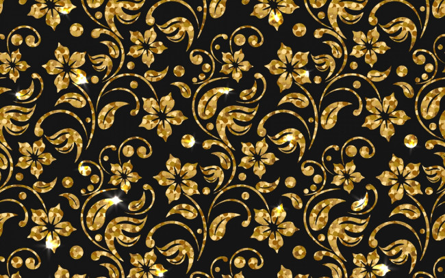 Обои картинки фото векторная графика, цветы , flowers, фон, golden, текстура, цветы